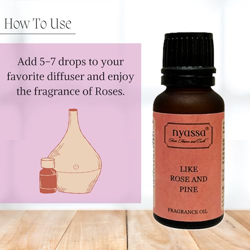 Nyassa Like Rose And Pine Fragrance oils for Diffusers and Burners, Carrier Oils, Base Oils, for men and women Fragrance oils 20ml - Image 4