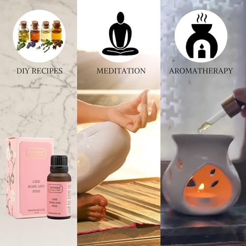 Nyassa Like Rose And Pine Fragrance oils for Diffusers and Burners, Carrier Oils, Base Oils, for men and women Fragrance oils 20ml - Image 3