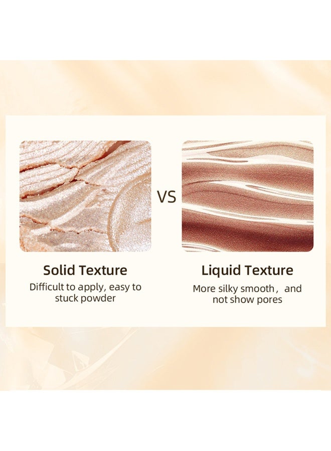 كيو آي بست Body Illuminator-Gold Body Shimmer Lotion Glow Oil Body Luminizer Oil Glow Lotion لتفتيح الجسم زيت الجسم المتلألئ طويل الأمد للجسم والوجه 3 # برونزي ذهبي - Image 5