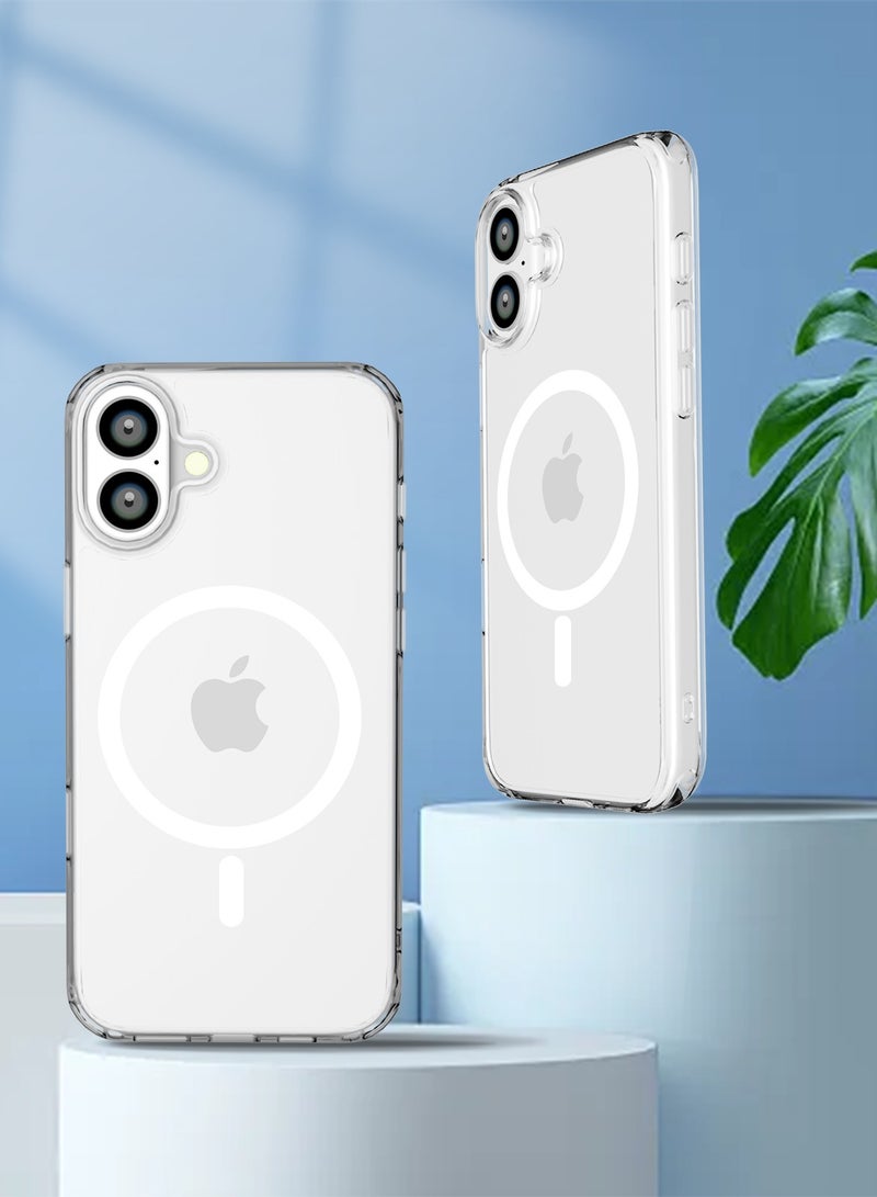 Max & Max iPhone 16 Clear MagSafe Case – Crystal Transparent Shockproof Protective Cover | Slim Fit Anti-Yellow Design - Image 2