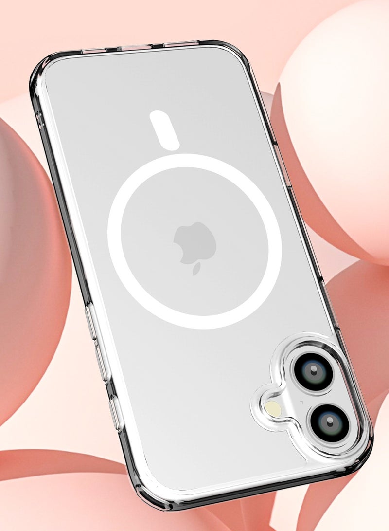 Max & Max iPhone 16 Clear MagSafe Case – Crystal Transparent Shockproof Protective Cover | Slim Fit Anti-Yellow Design - Image 3
