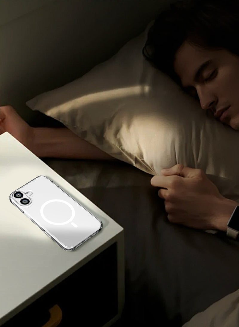 Max & Max iPhone 16 Clear MagSafe Case – Crystal Transparent Shockproof Protective Cover | Slim Fit Anti-Yellow Design - Image 4