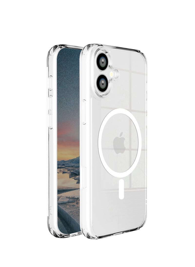 Max & Max iPhone 16 Clear MagSafe Case – Crystal Transparent Shockproof Protective Cover | Slim Fit Anti-Yellow Design - Image 1