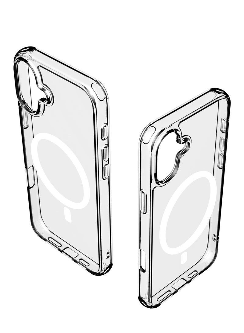 Max & Max iPhone 16 Clear MagSafe Case – Crystal Transparent Shockproof Protective Cover | Slim Fit Anti-Yellow Design - Image 5
