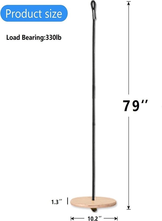 Topwon Wood Round Swing Outdoor Disc Tree Swing Outdoors High Strength Load-Bearing Wooden disc Swing Round Swing Swing Seat with Adjustable - Image 4