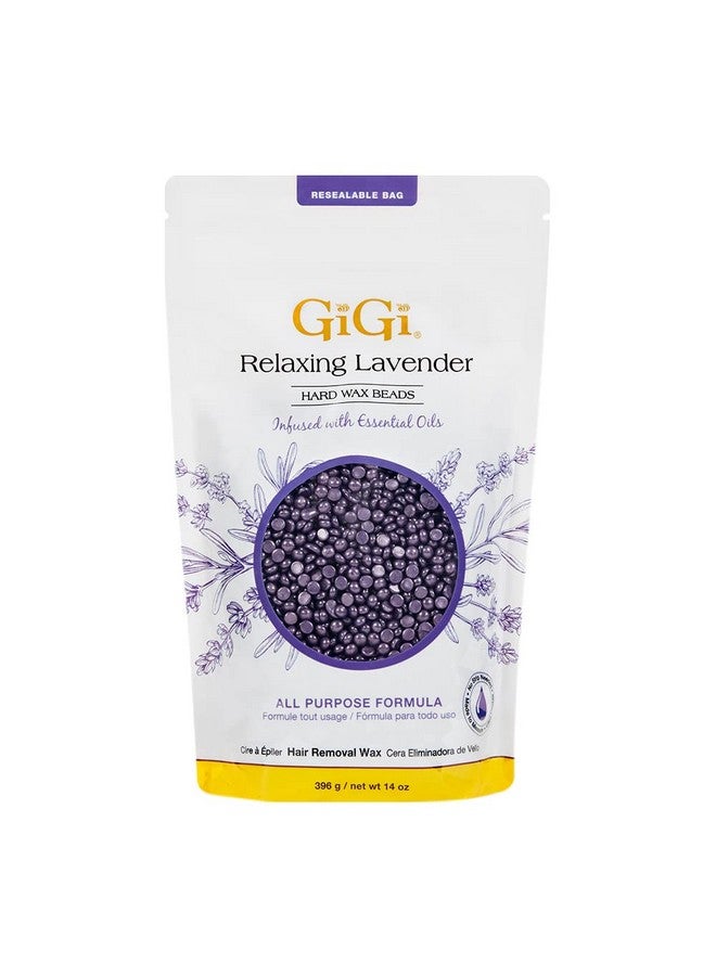 GiGi Hard Wax Beads for Hair Removal - Relaxing Lavender, Waxing Beads for Face, Body, and Sensitive Areas, 14 oz - Image 1