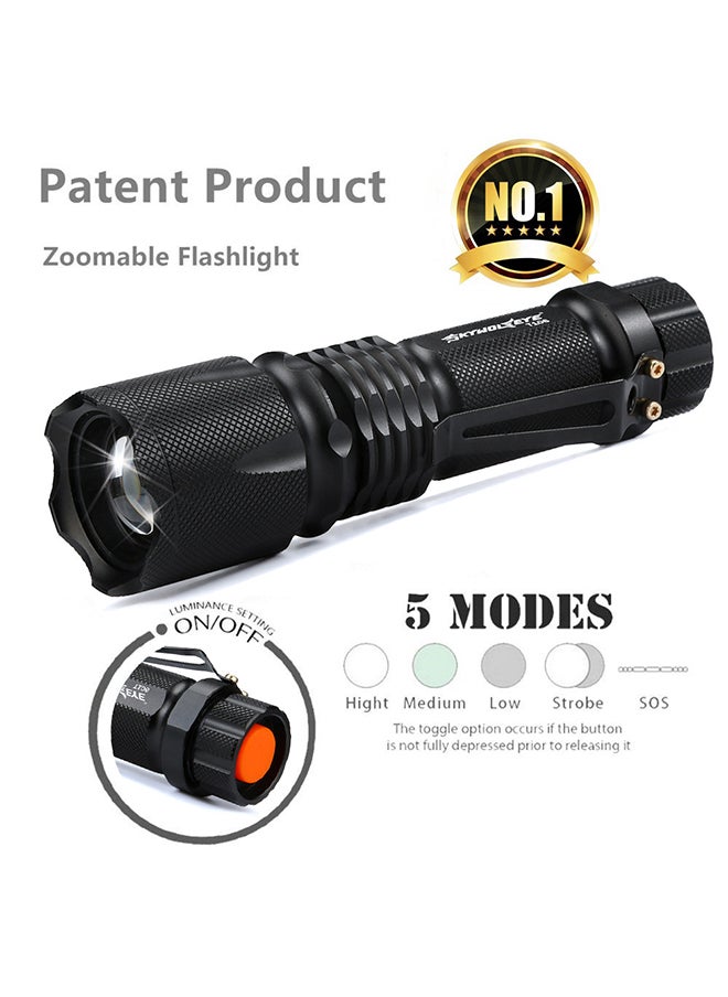 Generic Ultra Bright 5 Mode XML T6 5000LM Zoomable Led Flashlight Torch Lights Black  - Image 4