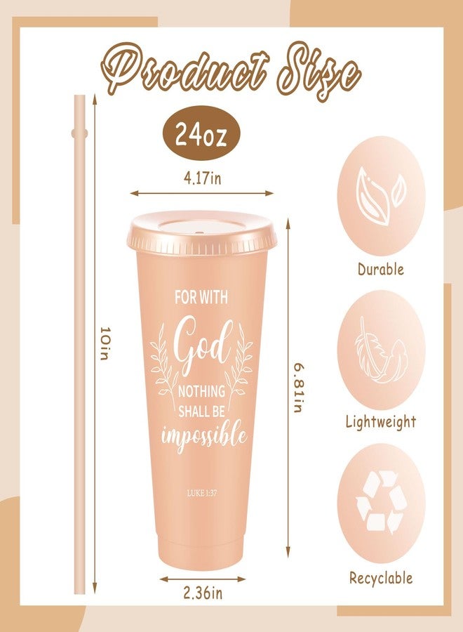 Uiifan 30 Pcs Christian Gifts Cups Bulk for Women, 24oz Bible Verse Christian Tumblers with Lids and Straw, Religious Church Gifts for Mother's Day (Soft Color,Bible) - Image 2