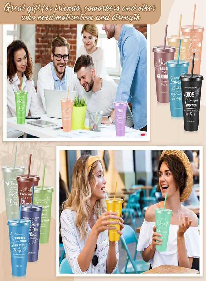 Uiifan 30 Pcs Christian Gifts Cups Bulk for Women, 24oz Bible Verse Christian Tumblers with Lids and Straw, Religious Church Gifts for Mother's Day (Soft Color,Bible) - Image 5