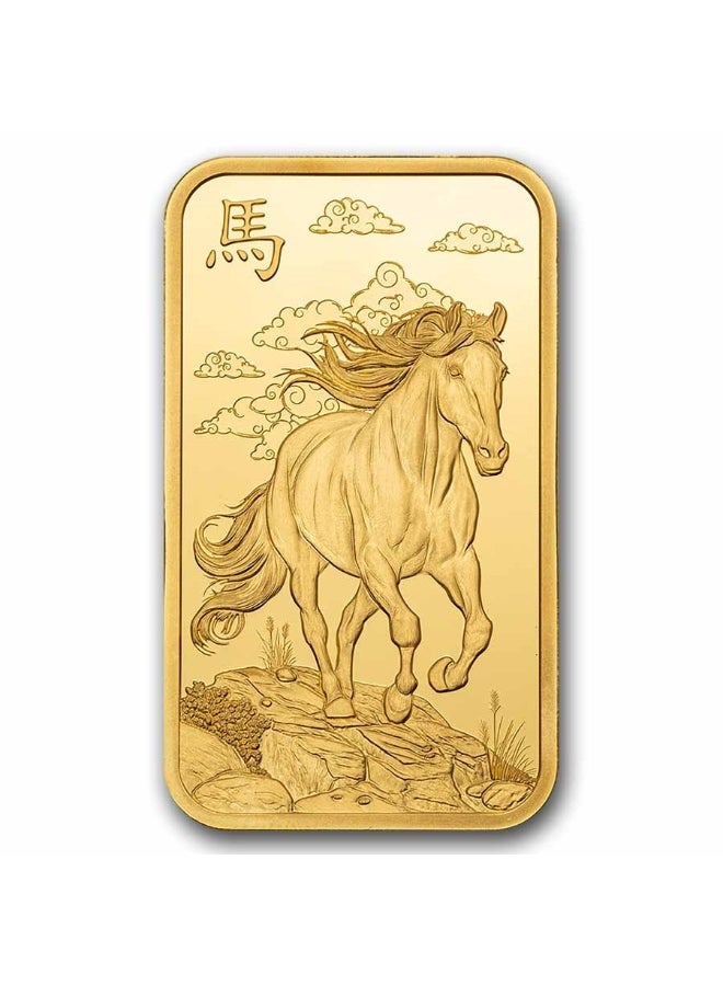 PAMP Suisse Lunar 1,000 Mile Horse Gold 1 oz Bar 9999 - Image 3