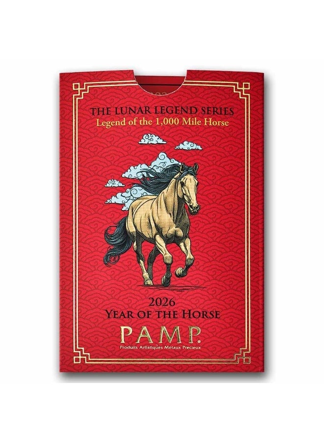 PAMP Suisse Lunar 1,000 Mile Horse Gold 1 oz Bar 9999 - Image 5