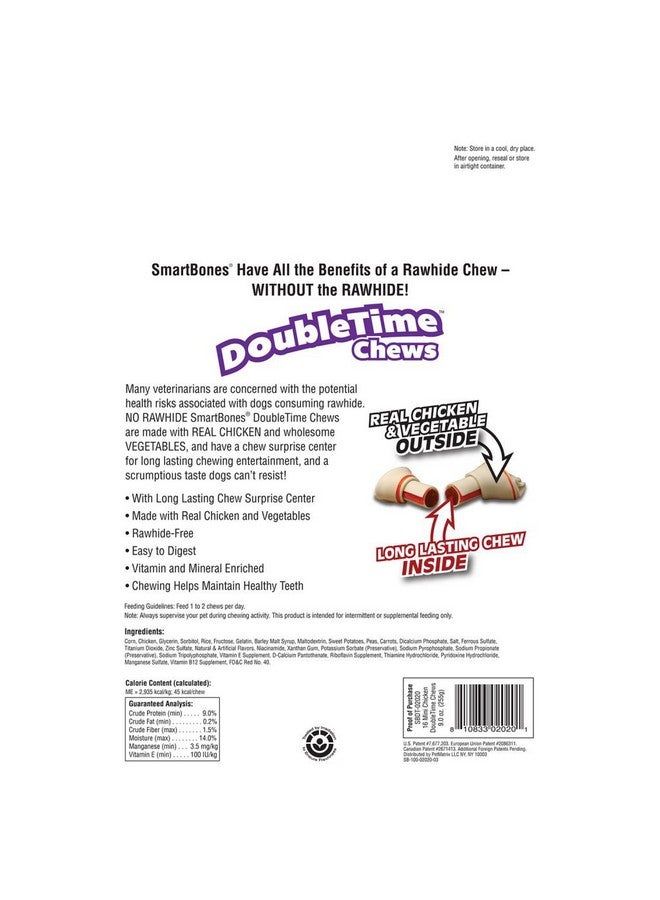 SmartBones DoubleTime Chews 16 Count, Mini, Rawhide-Free Chews For Dogs With Long-Lasting Chew Center - Image 4