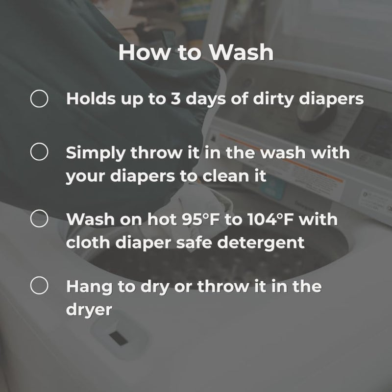 Nora's Nursery Pail Liner for Cloth Diapers - Reusable and Washable - Fits all Standard Diaper Pails - Waterproof Pail Liner with Strap for Diaper Pails, Laundry & Kitchen Garbage Cans (Desert - 2Pk) - Image 4