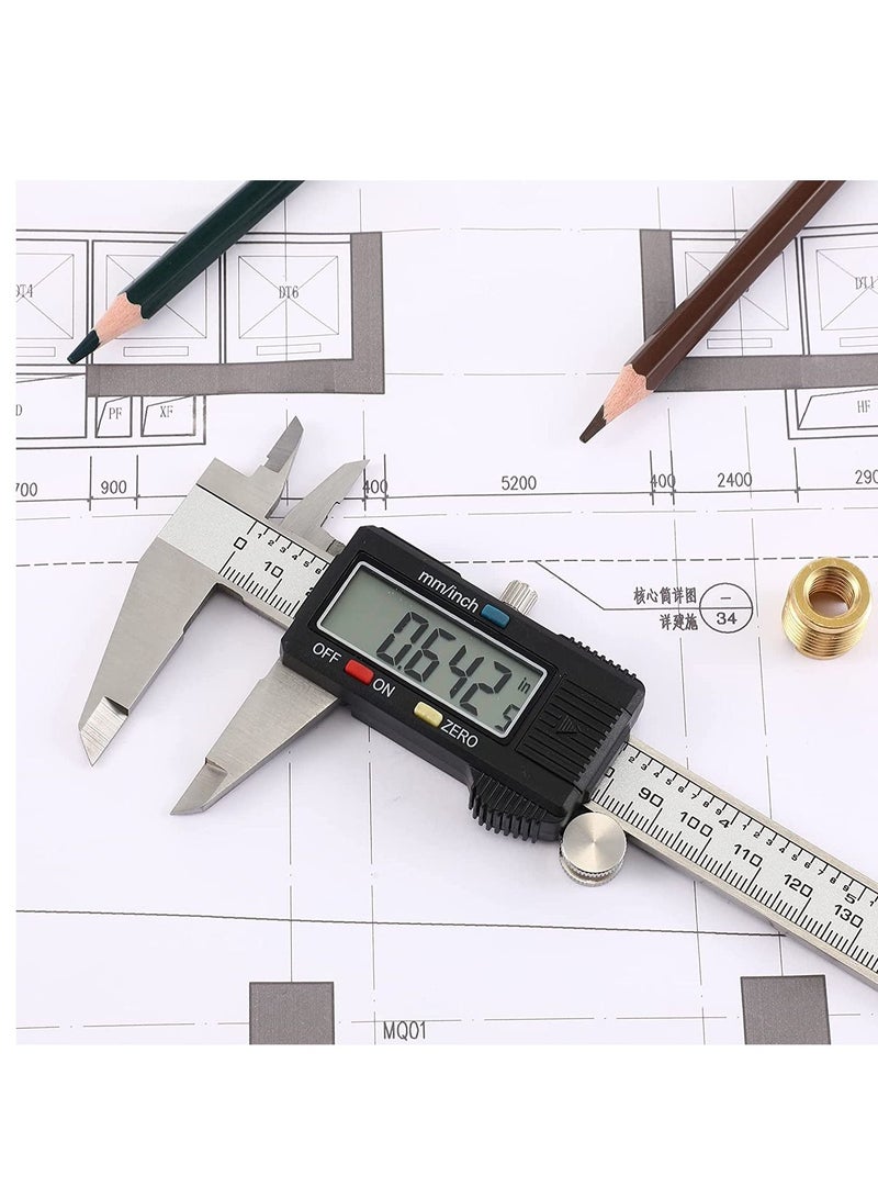 Electronic Digital Caliper LCD 0 to 6 inch inch mm Conversion Automatic Shutdown Function White Black Very Suitable for Home Jewelry DIY Measurement etc  - Image 3