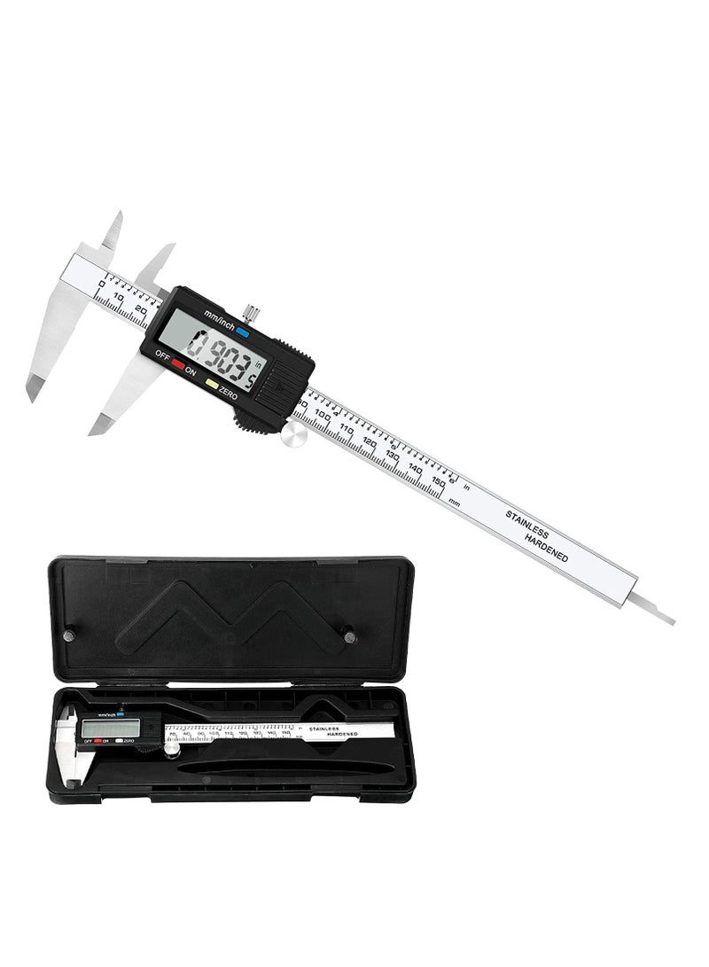 Electronic Digital Caliper LCD 0 to 6 inch inch mm Conversion Automatic Shutdown Function White Black Very Suitable for Home Jewelry DIY Measurement etc  - Image 2