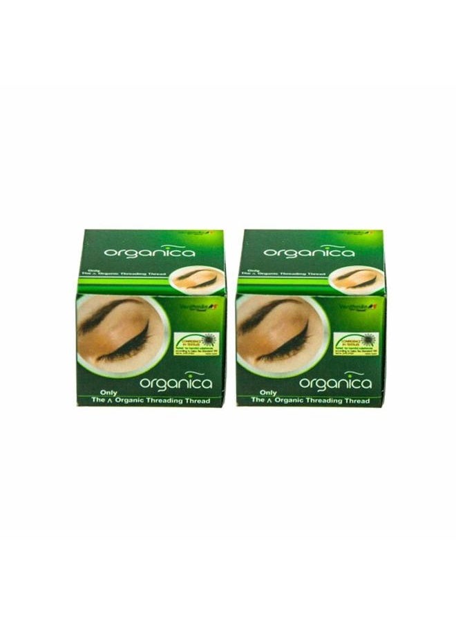 Organica 2 Spool X 300M Organica Organic Cotton Eyebrow Threading Thread - India - Dermaplaning Epilator Tool For Upper Lip Chin Forehead Ibrow Hair Removal  - Image 2