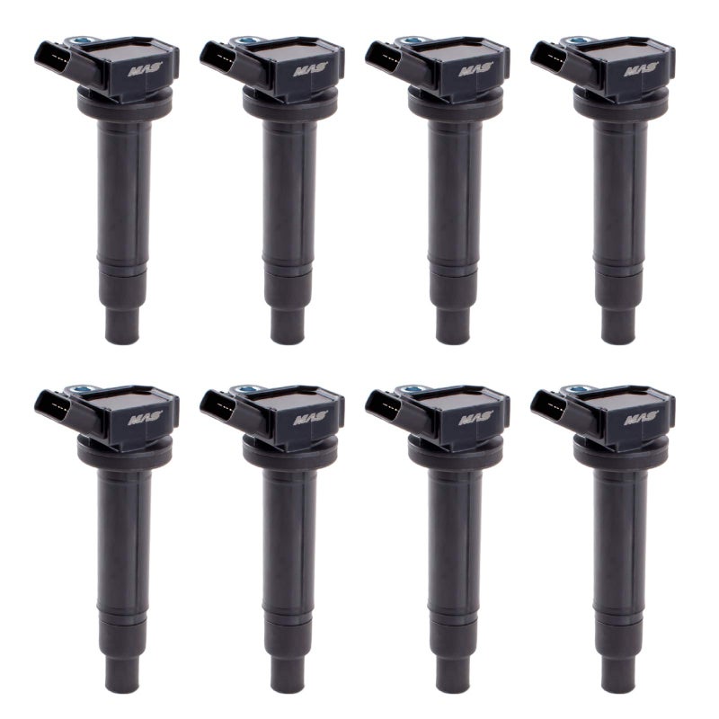 MAS Set of 8 Ignition Coils Pack Compatible with Toyota Lexus 4Runner Tundra Land Cruiser Sequoia GS430 GX470 LS430 LX470 LX570 SC430 4.3L 4.7L 5.7L V8 fit for C1173 UF230 UF493 5C1196 - Image 1