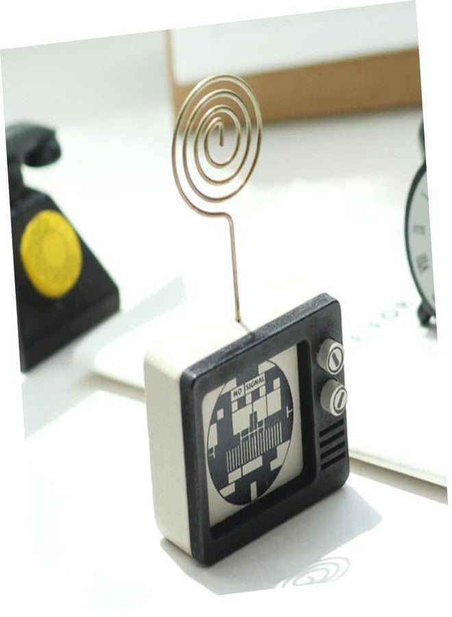 SHINEOFI Wooden Memo Shaped Note Clamp Retro Memo Folder Table Decoration Clip Photo for Home Office Random Style - Image 3