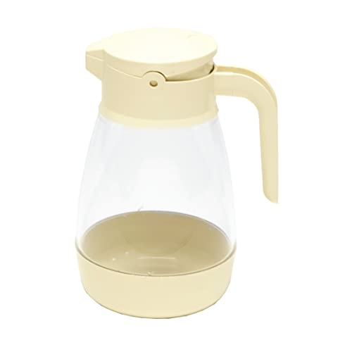 Service Ideas SY916AL Syrup Dispenser, 16 oz, Almond/Clear - Image 1