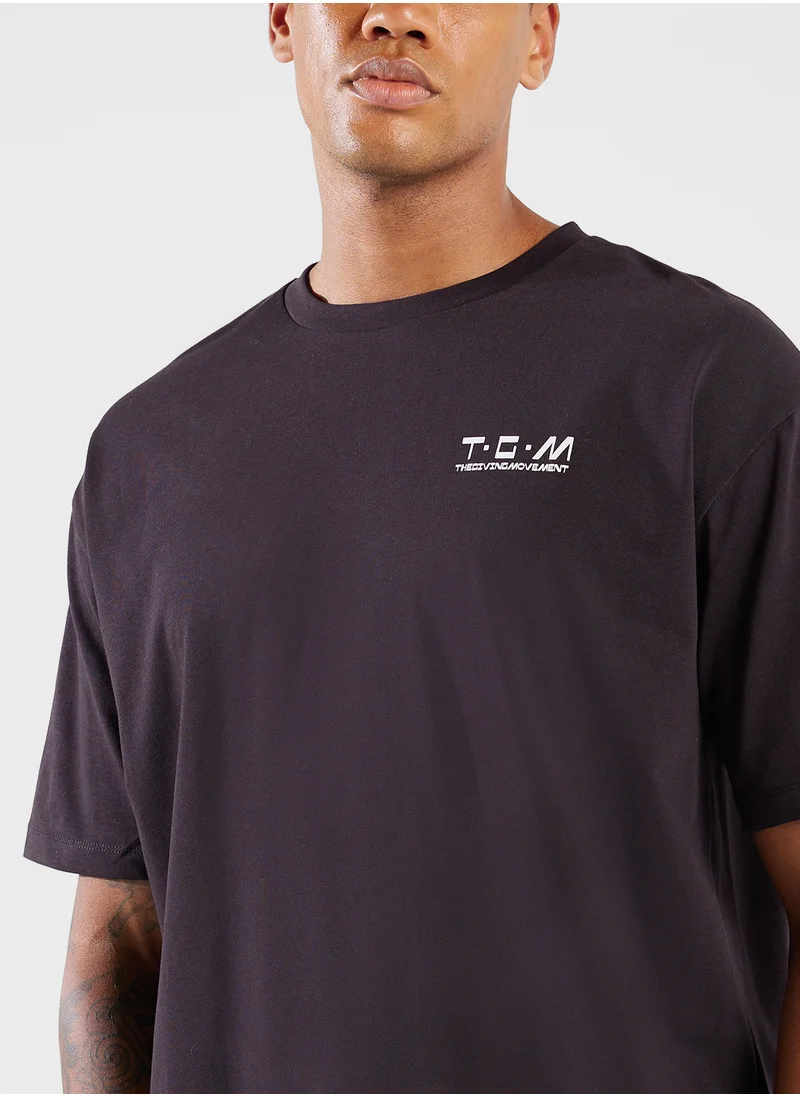 ذا جيفينج موفمنت Oversized Globe Printed T-Shirt
