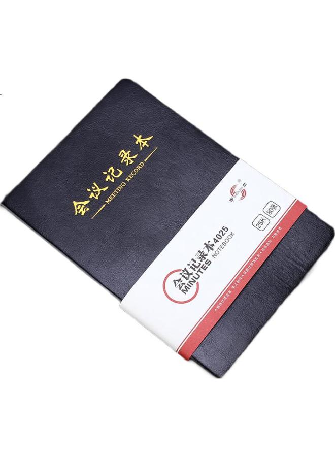 Shen Shi Shen Basic Model, 80 Sheets, A5/25K, Business Office Leather Notebook, Meeting Notebook, Journal, 80 Sheets 1 Book J4025 Black - Image 2