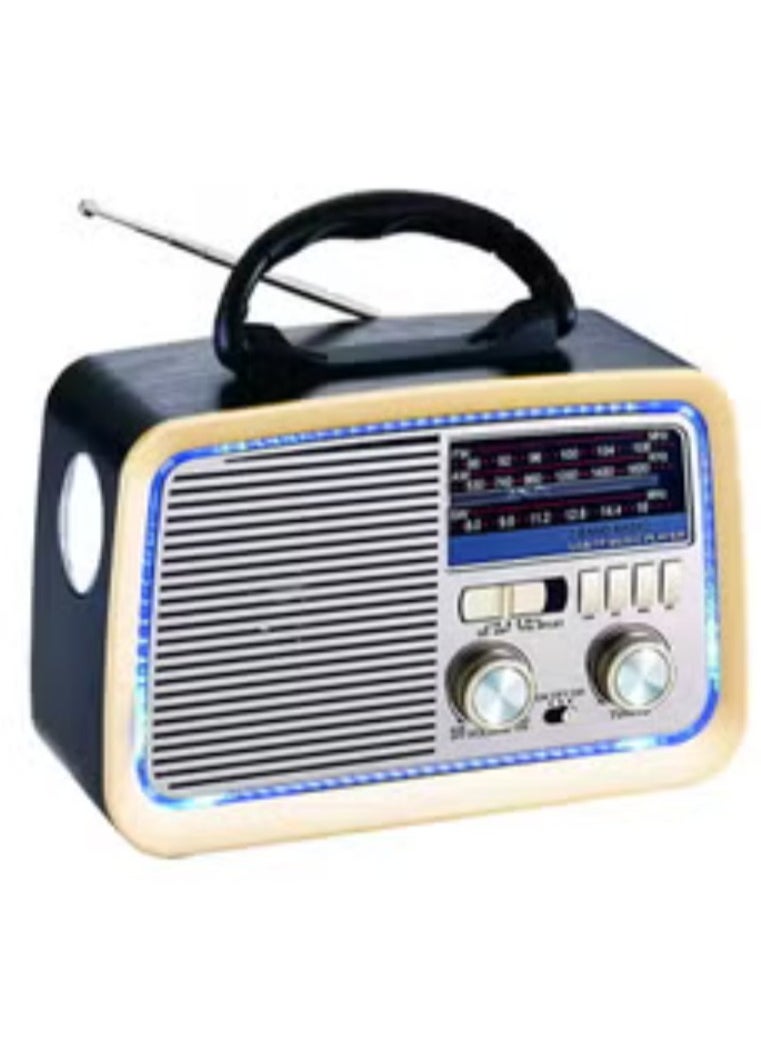 Generic - HI-FI Radio 3 Channel FM - AM - SW Multi-Color Bluetooth AUX TF Card USB Flash Disk - Image 1