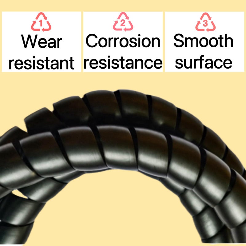 JIAXLTD Spiral Wrap Hose Cable Protector - 1.58" OD x 12' Pre-Cut Lengths-Safe Hose Protector to Avoid Wear and Extend Life for Hydraulic Pneumatic Hoses - Image 5