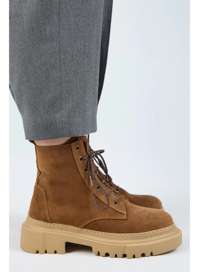 Manijero  (Dilzar) Women's Genuine Leather Laced Inner Zippered Toe Boot. for Women | Best Price UAE