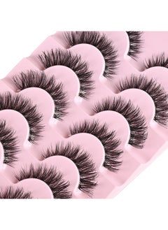 FARRED FARRED Cat Eye Lashes Natural Eyelashes Short Wispy Lash Strips Volume Eyelash Cateye Medium Length False Lashes Natural Looking Hybrid Clusters Full Strip Lashes (A1 | 8-14MM)  - Image 5