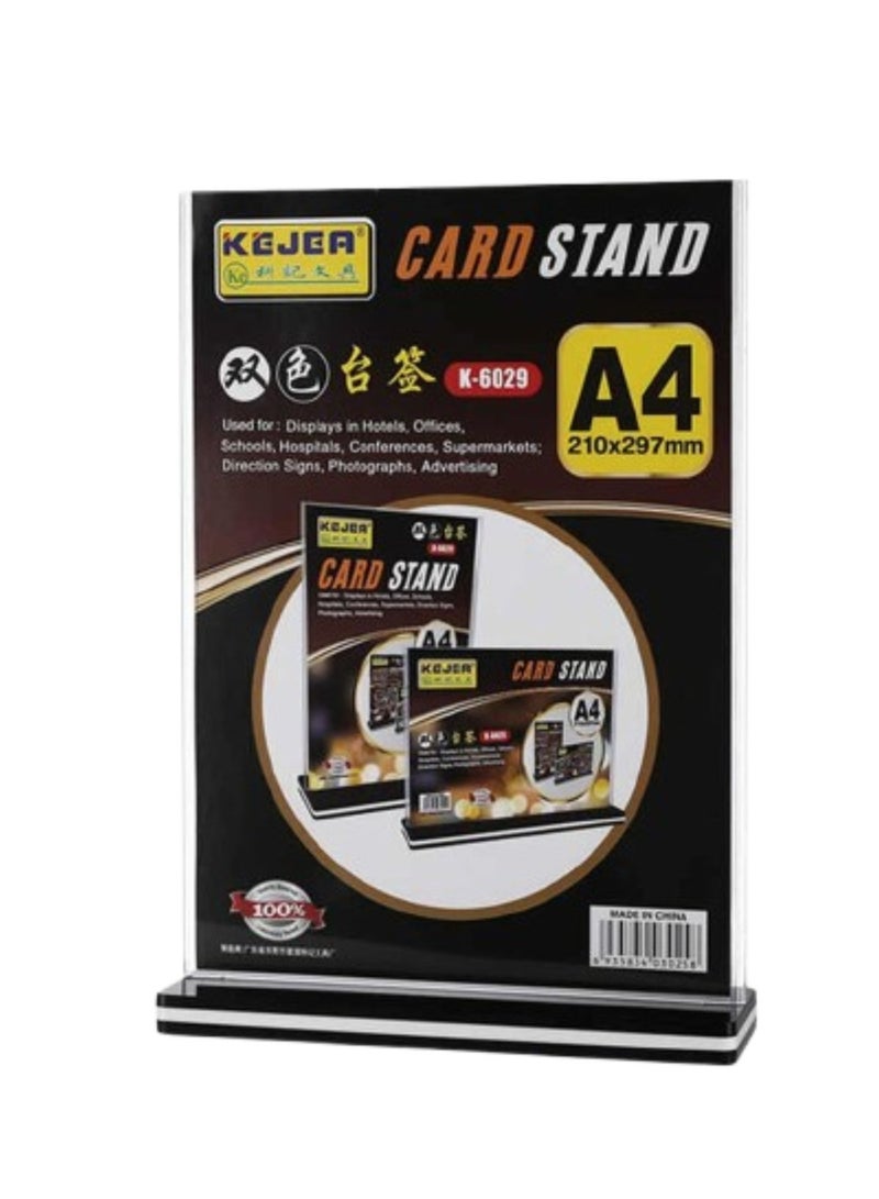 Kejea حامل بطاقة A4 عمودي لوحة إعلانات A4 حامل جودة A4 210x297 مم - Image 1