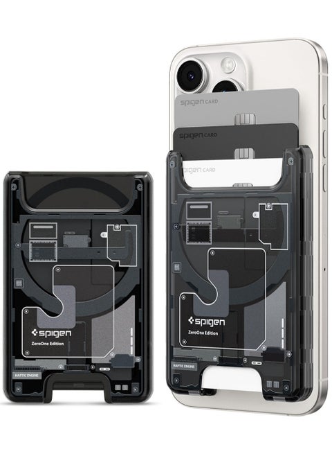 Ultra Hybrid (MagFit) Magnetic MagSafe Wallet Card Holder [3-4 Cards] for iPhone 16 Pro Max / 16 Pro / 16 Plus / 16 / iPhone 15/14/13/12 series - Zero One