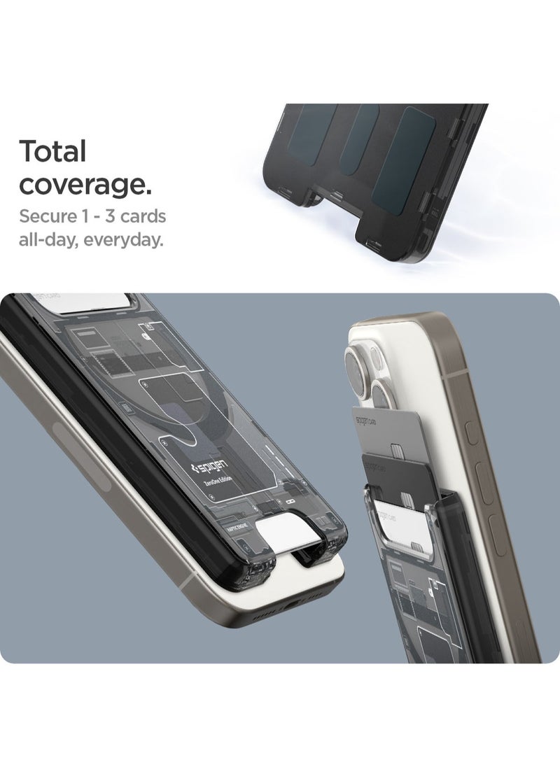 Spigen Ultra Hybrid (MagFit) Magnetic MagSafe Wallet Card Holder [3-4 Cards] for iPhone 16 Pro Max / 16 Pro / 16 Plus / 16 / iPhone 15/14/13/12 series - Zero One  - Image 5