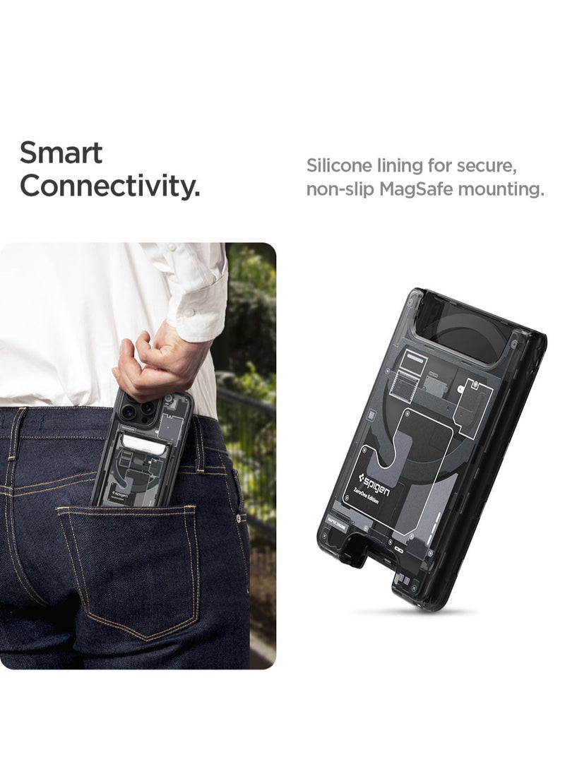 Ultra Hybrid (MagFit) Magnetic MagSafe Wallet Card Holder [3-4 Cards] for iPhone 16 Pro Max / 16 Pro / 16 Plus / 16 / iPhone 15/14/13/12 series - Zero One