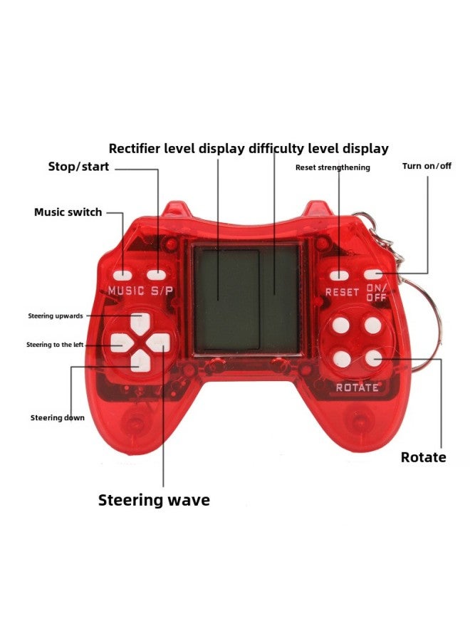 Mini Handheld Game Console Keychain Square School Peripheral Stationery Store Hot Sale-Color:Macaron Powder  - Image 5