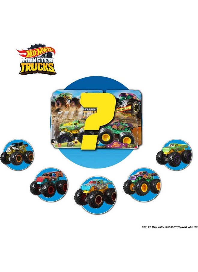 Hot Wheels Monster Trucks Toy Trucks 2-Pack, Demolition Doubles Set Of 2 Vehicles In 1:64 Scale, For Kids & Collectors (Styles May Vary)  - Image 3