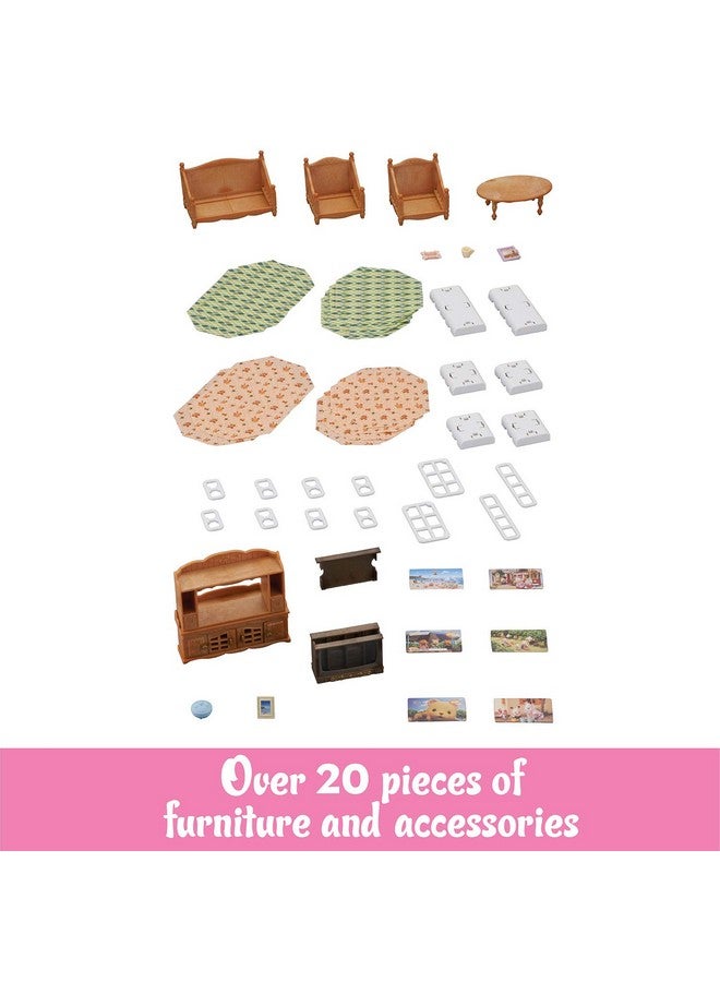 كاليكو كريتيرز مجموعة غرفة المعيشة المريحة من كاليكو كريترز - مجموعة أثاث وإكسسوارات بيت الدمية للأطفال من سن 3 سنوات فما فوق - Image 2