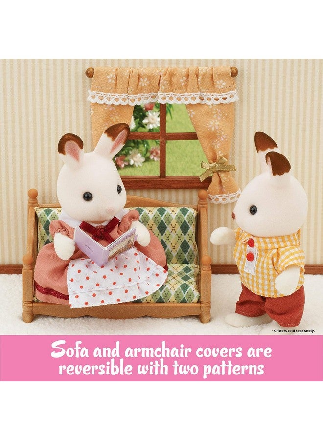 كاليكو كريتيرز مجموعة غرفة المعيشة المريحة من كاليكو كريترز - مجموعة أثاث وإكسسوارات بيت الدمية للأطفال من سن 3 سنوات فما فوق - Image 5