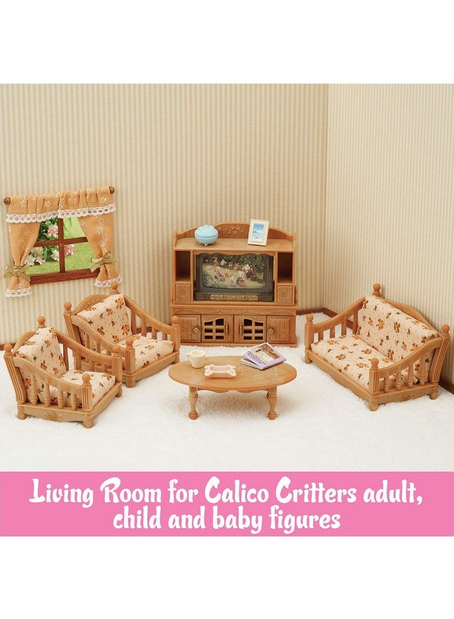 كاليكو كريتيرز مجموعة غرفة المعيشة المريحة من كاليكو كريترز - مجموعة أثاث وإكسسوارات بيت الدمية للأطفال من سن 3 سنوات فما فوق - Image 3