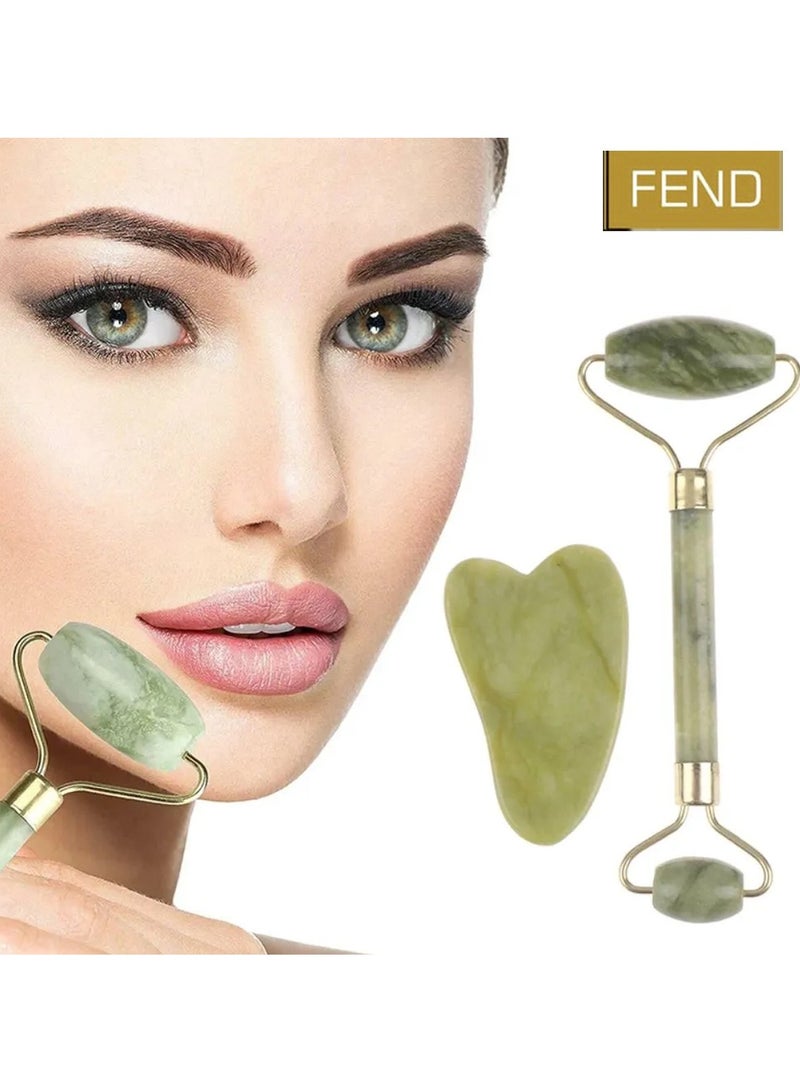 جهاز تدليك الأسطوانة الحجرية للوجه من FEND مع حجر غوا شا للبشرة والجسم والرقبة - Image 5