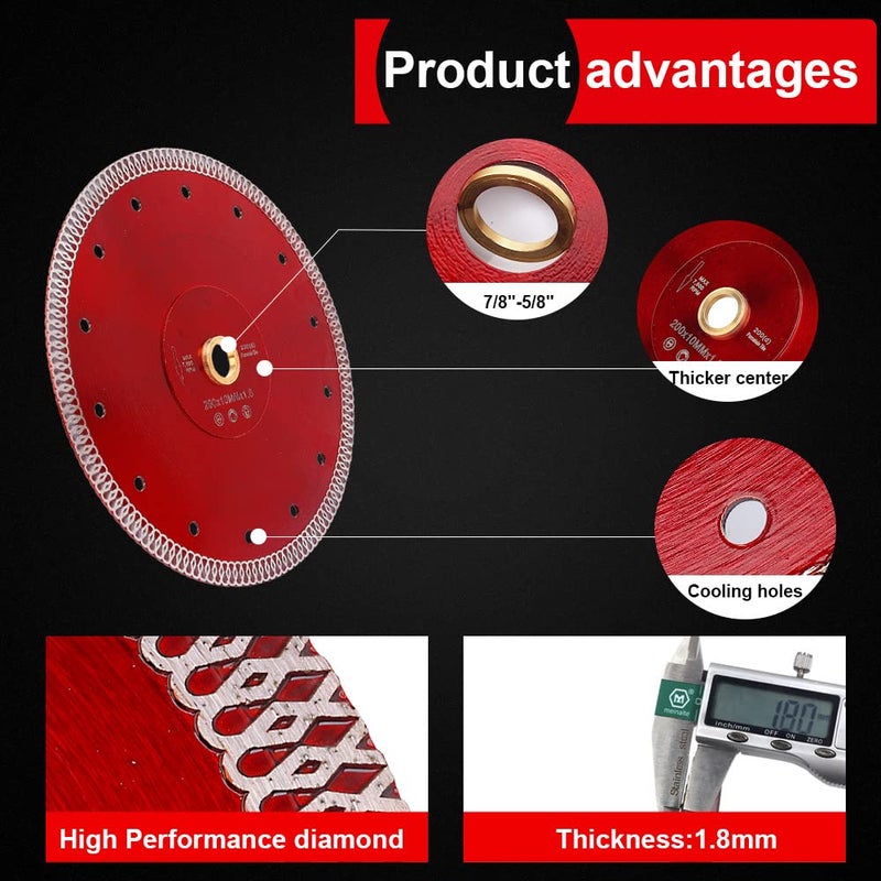 Casaverde 8 inch Super Thin Diamond Ceramic Saw Blade Porcelain Cutting Blade…… - Image 4