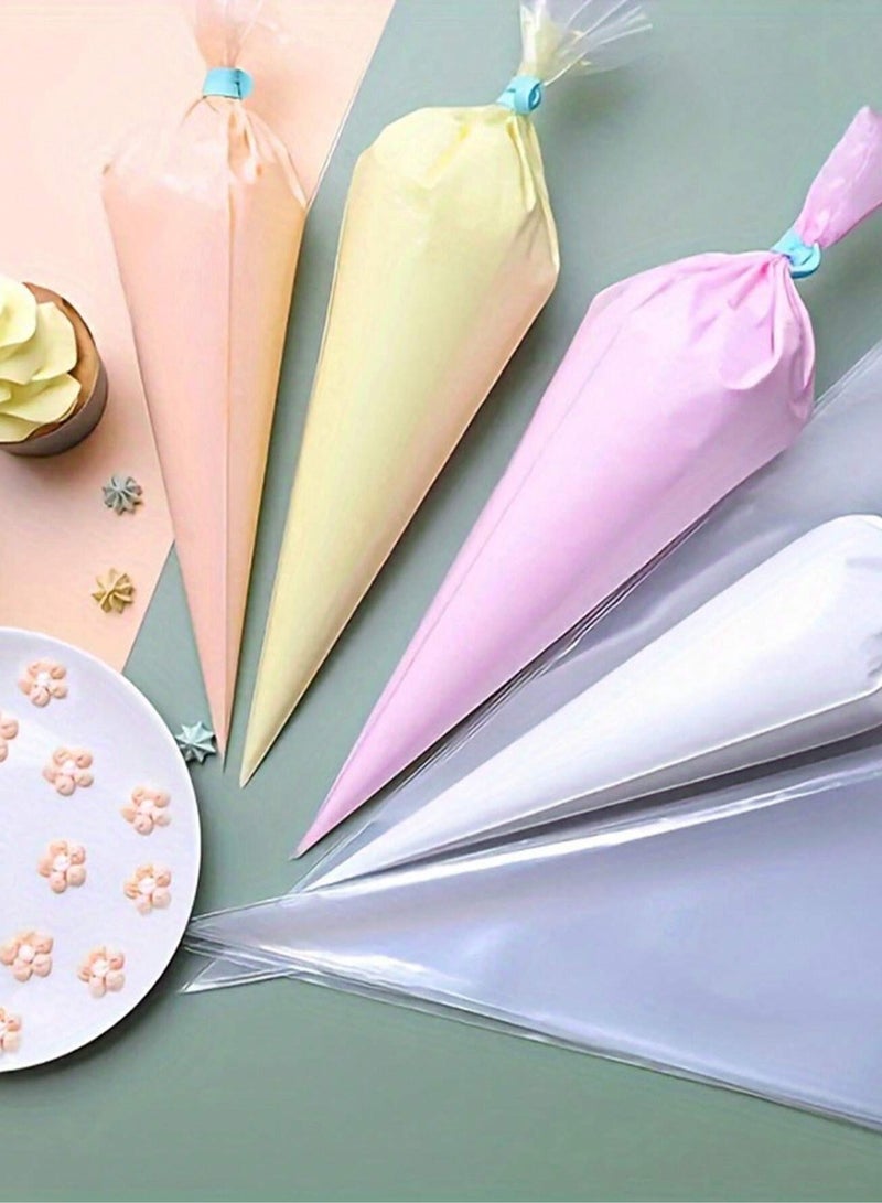 أكياس تزيين الكيك وأكياس كريمة قابلة للاستخدام مرة واحدة، أكياس بايبينغ قوية مقاومة للانفجار لتزيين الكوكيز والكيك والحلويات – 100 قطعة - Image 3