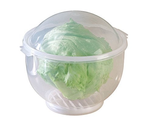 WalterDrake Lettuce KeeperTM - Lettuce Crisper Salad Keeper Container Keeps your Salads and Vegetables Crisp and Fresh- 7" X 8" (brown) (1) (1) - Image 3