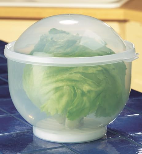 WalterDrake Lettuce KeeperTM - Lettuce Crisper Salad Keeper Container Keeps your Salads and Vegetables Crisp and Fresh- 7" X 8" (brown) (1) (1) - Image 2
