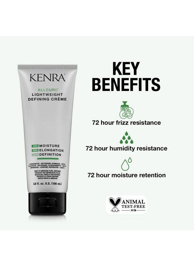 Kenra Professional - Kenra Allcurl Lightweight Defining Crème |Lightweight Curl Definer |Enhances Shine & Manageability |72 Hour Frizz & Humidity Resistance|72 Hour Moisture Retention|Wavy Curly Coily Hair | 3.6 Fl. Oz - Image 1
