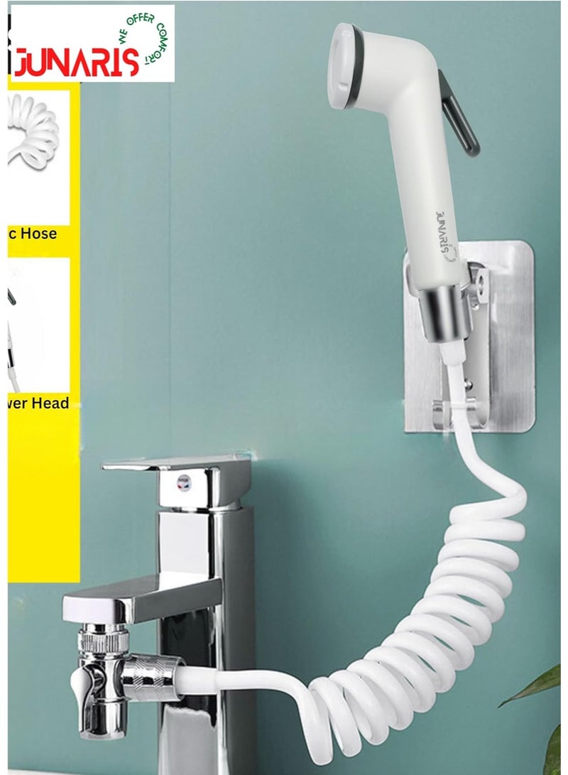 JUNARIS Chrome Shower Head Holder – Strong Adhesive, No Drilling Adjustable Wall Mount Shower Bracket for Handheld Showers, Universal G1/2'' Thread, ABS Plastic, Waterproof and Rust-Resistant - Image 5