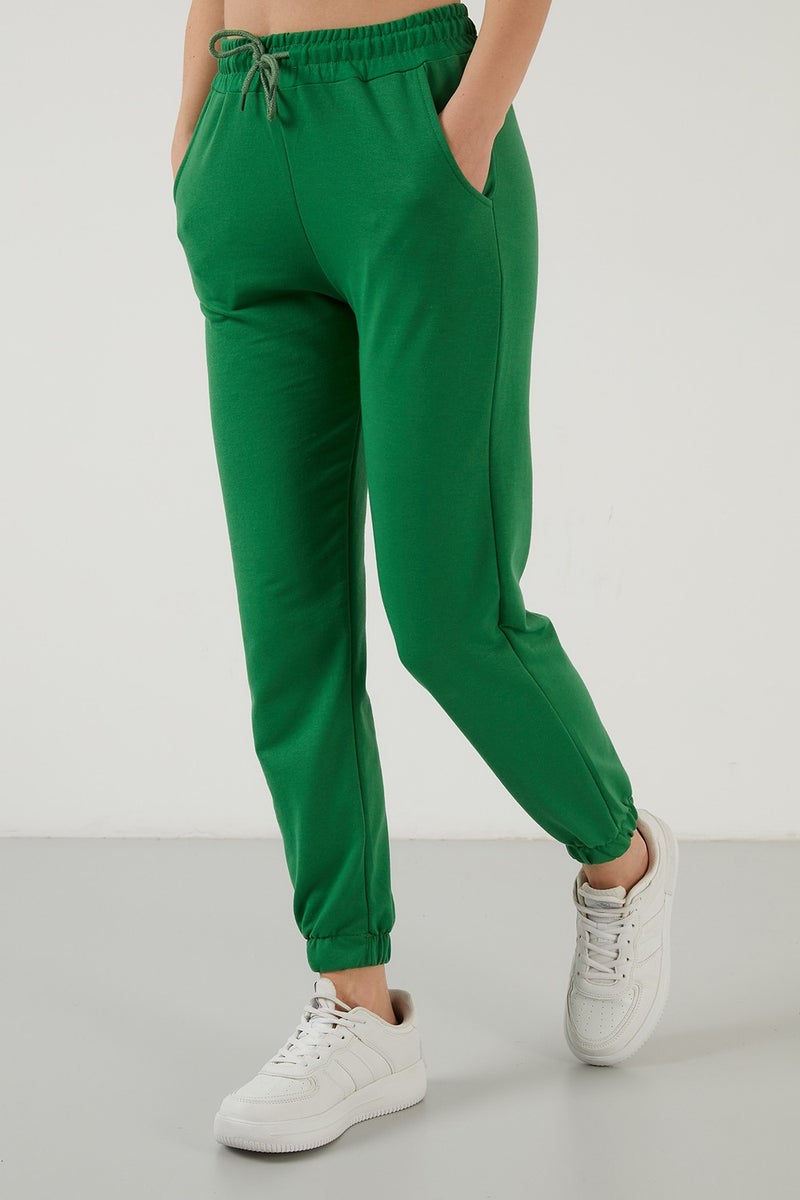 Lela Cotton Basic Jogger Sweatpants with Elastic Waist and Leg Legs Women's Sweatpants 5864171  - Image 4