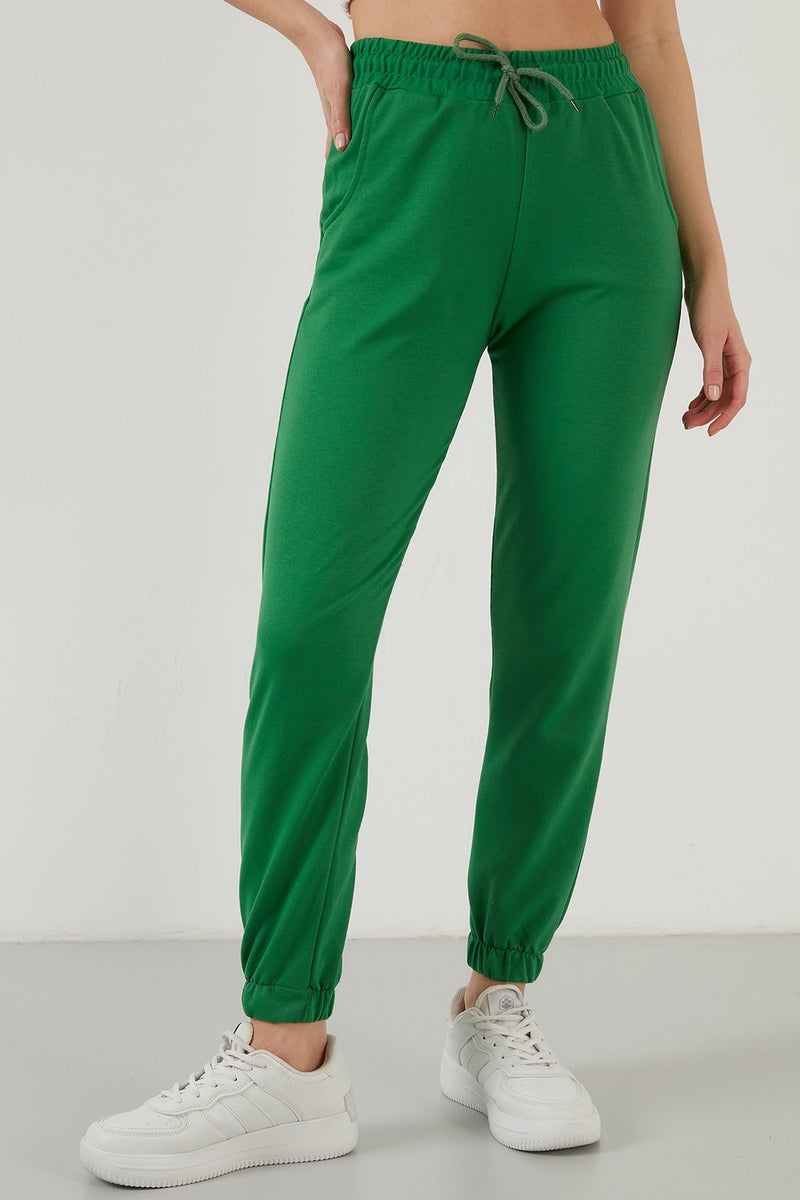 Lela Cotton Basic Jogger Sweatpants with Elastic Waist and Leg Legs Women's Sweatpants 5864171  - Image 3