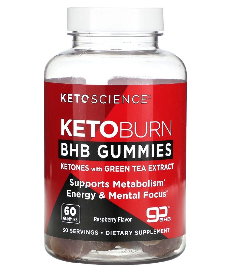 Keto Science Keto Burn BHB Gummies Raspberry 60 Gummies