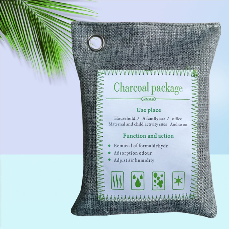 2pcs Activated Charcoal Odo Absorber Remover Deodorizer Air Freshener Bags (Gray) - Image 2