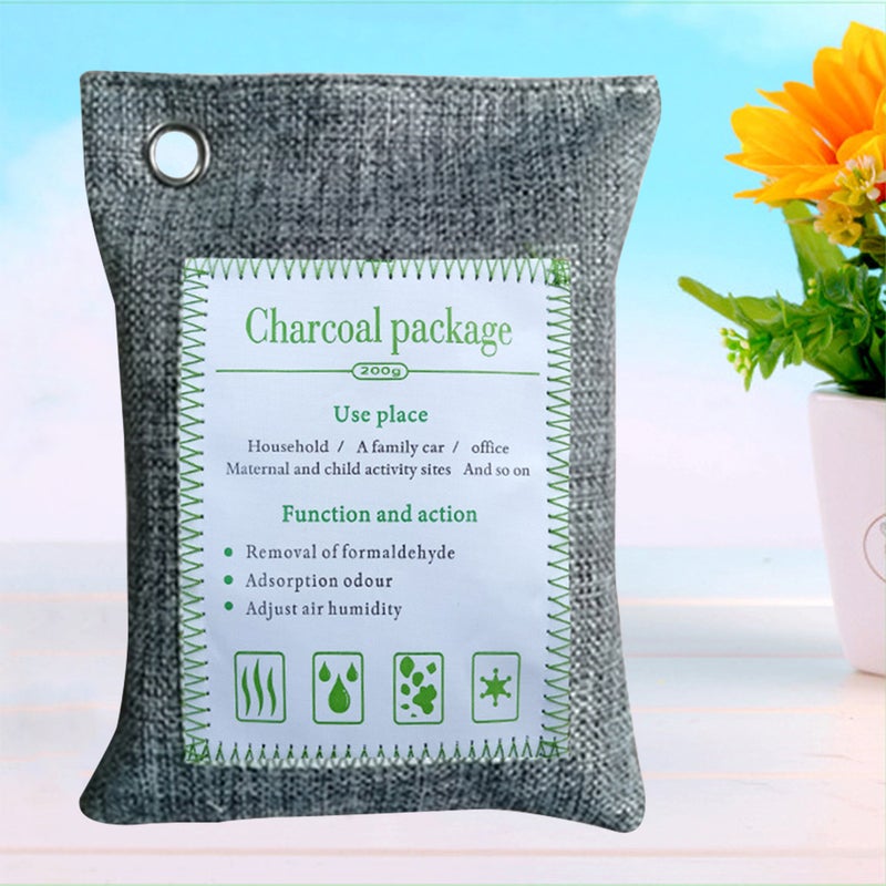 2pcs Activated Charcoal Odo Absorber Remover Deodorizer Air Freshener Bags (Gray) - Image 4